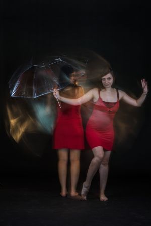 Experimentation with Nathalie and Kim at Studio on 2015-08-21